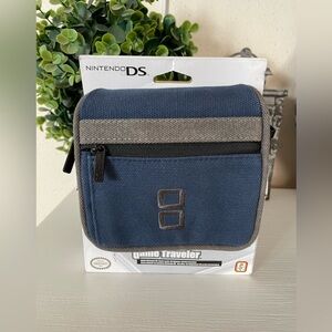Brand New Nintendo DS Blue gray canvas Deluxe Game Traveler with Strap
